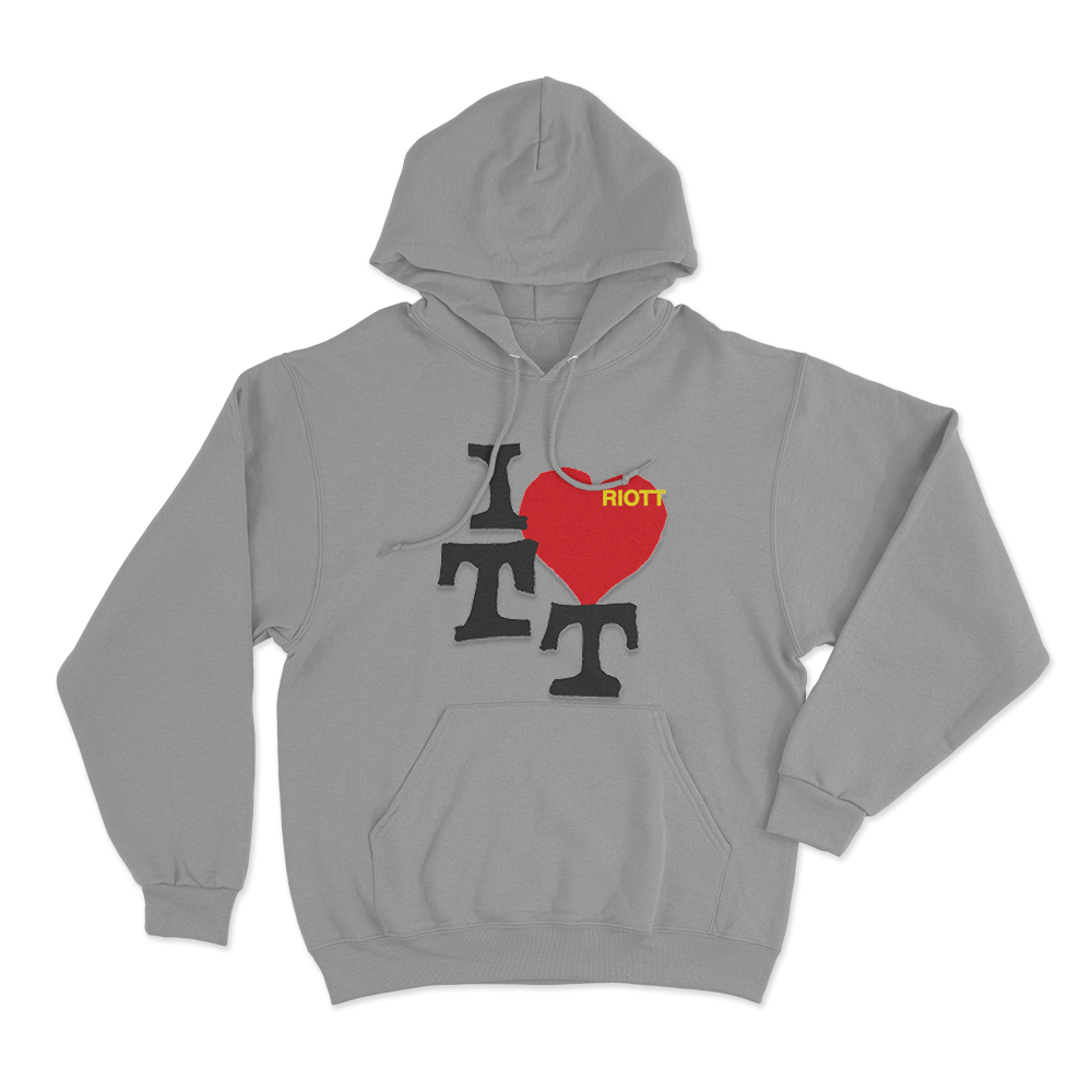 I Love TT Unisex Hoodie Grey I Love TT Unisex Hoodie Grey