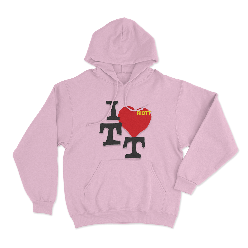 I Love TT Unisex Hoodie Pink I Love TT Unisex Hoodie Pink