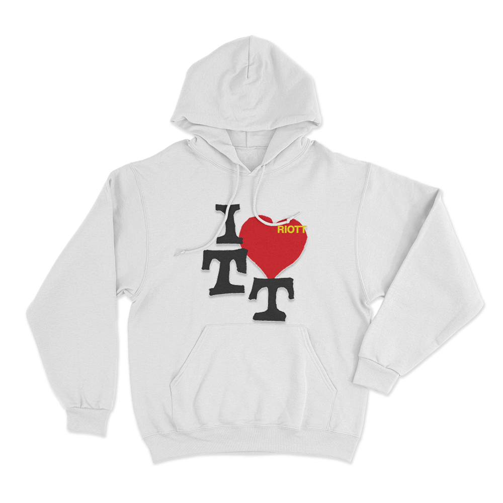 I Love TT Unisex Hoodie White I Love TT Unisex Hoodie White