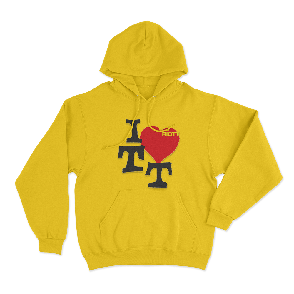 I Love TT Unisex Hoodie Yellow I Love TT Unisex Hoodie Yellow